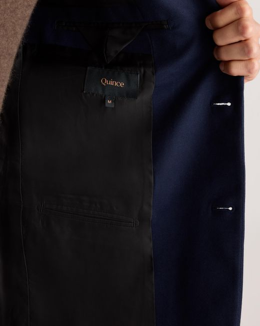 Quince Blue Stretch Wool Blazer for men