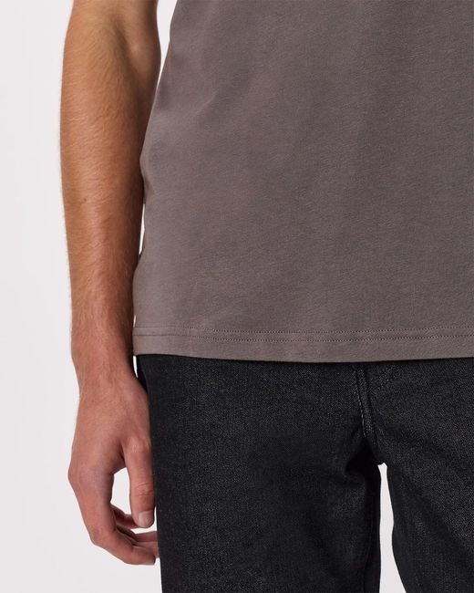 Quince Gray Cotton Modal Crew Neck Tee for men