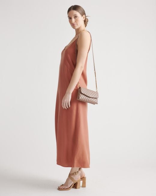 Quince Brown Italian Leather Quilted Wallet Crossbody