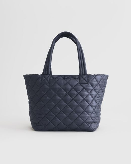 Quince Blue Transit Quilted Carry-All Tote, Recycled Polyester