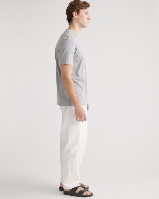 Quince Gray Cotton Modal Crew Neck Tee, Cotton/Modal for men