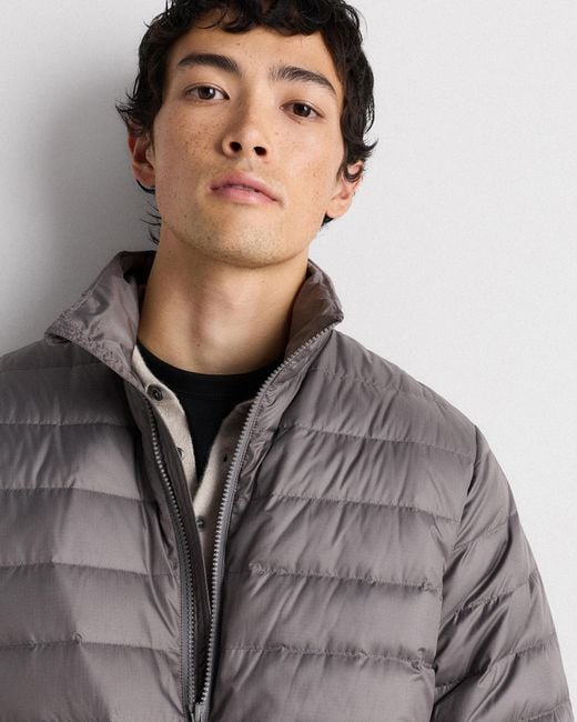 Quince Gray Lightweight Down Packable Puffer Jacket, Recycled Polyester for men