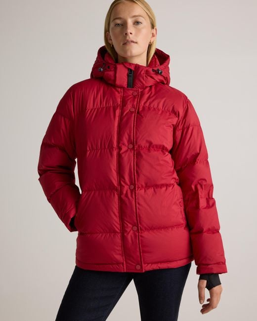 Quince Red Responsible Down Puffer Jacket, Recycled Polyester