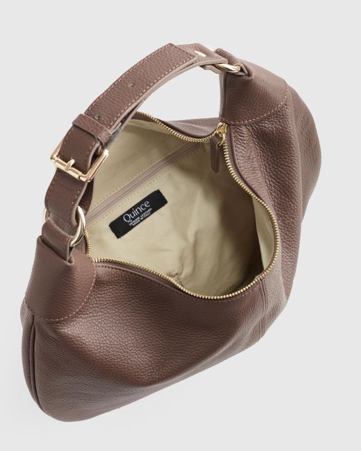 Quince Italian Leather Shoulder Bag in Brown Lyst