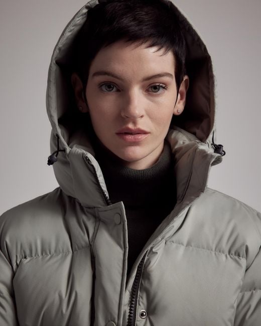 Quince Gray Responsible Down Cropped Puffer Jacket, Recycled Polyester