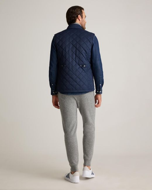 Quince Blue Featherless Quilted Vest, Nylon for men