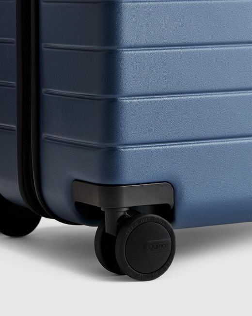 Quince Blue Expandable Small Carry-On Suitcase, Polycarbonte