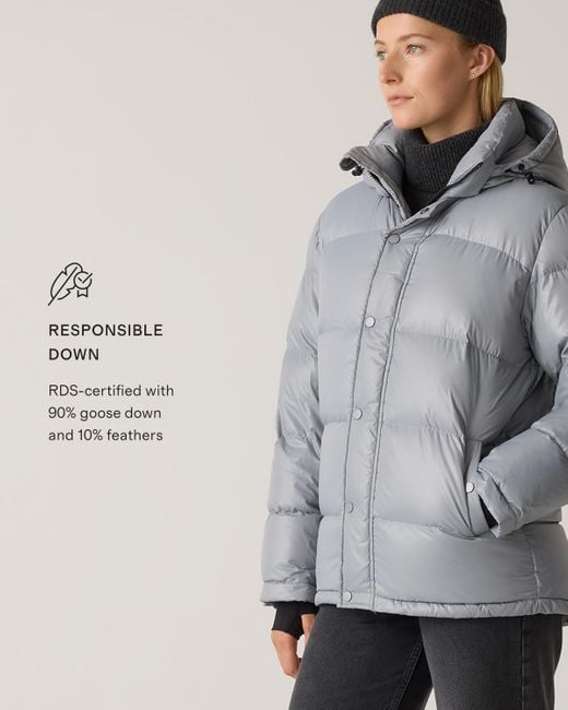 Quince Gray Responsible Down Puffer Jacket, Recycled Polyester