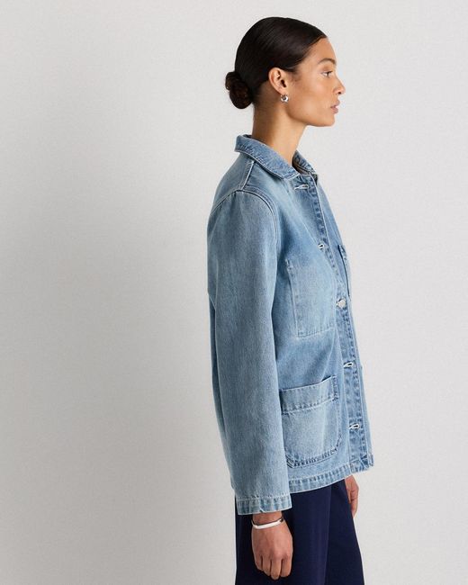 Quince Blue Denim Chore Jacket, Organic Cotton
