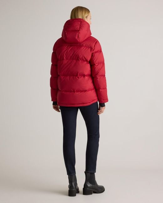 Quince Red Responsible Down Puffer Jacket, Recycled Polyester