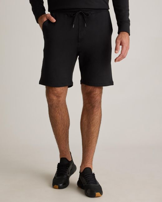 Quince Black Supersoft Fleece 7.5 Inch Sweatshort, Lenzing Modal for men