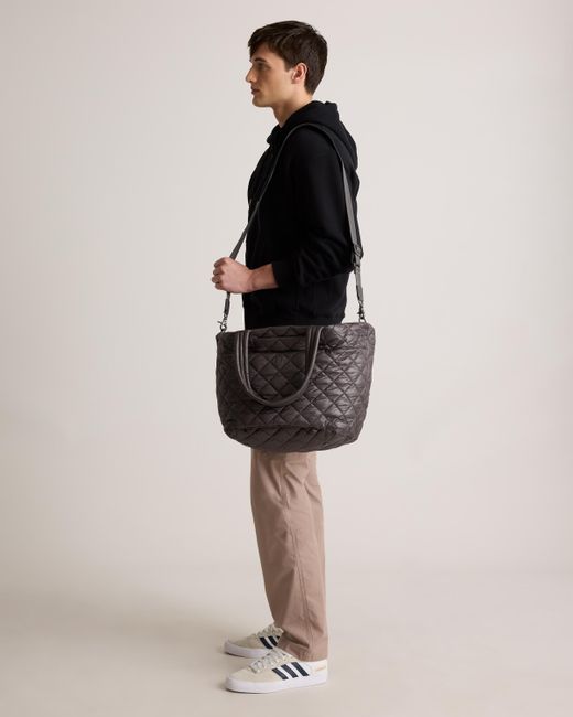 Quince Black Transit Quilted Carry-All Tote, Recycled Polyester