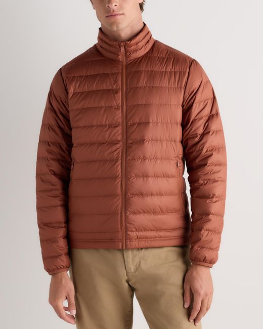 Quince Brown Lightweight Down Packable Puffer Jacket, Recycled Polyester for men