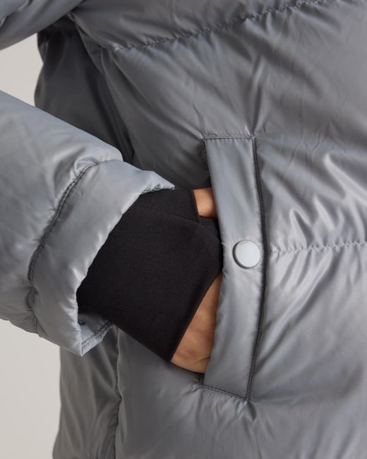 Quince Gray Responsible Down Cropped Puffer Jacket, Recycled Polyester