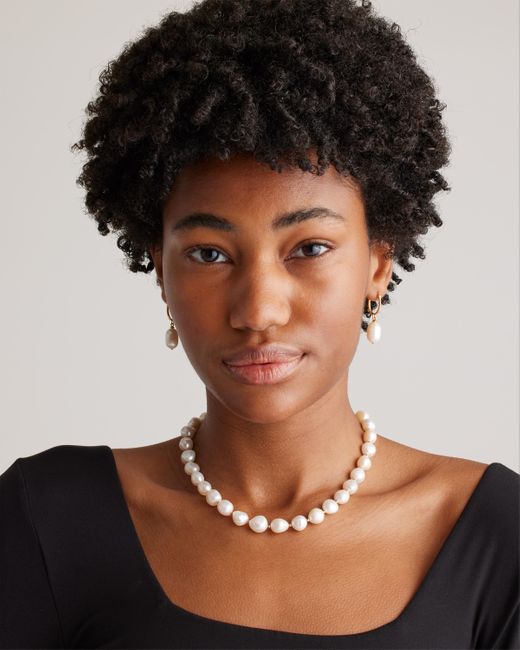Quince Natural Freshwater Cultured Pearl Bold Necklace