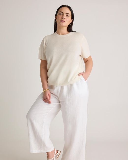 Quince White 100% European Linen Pants