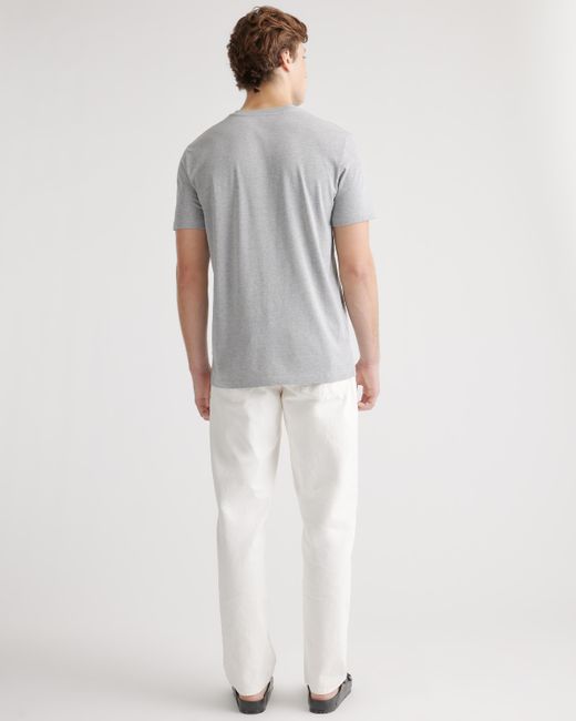 Quince Gray Cotton Modal Crew Neck Tee, Cotton/Modal for men