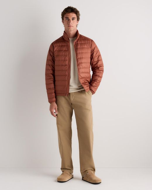 Quince Brown Lightweight Down Packable Puffer Jacket, Recycled Polyester for men