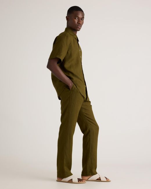 Quince Green 100% European Linen Pants for men