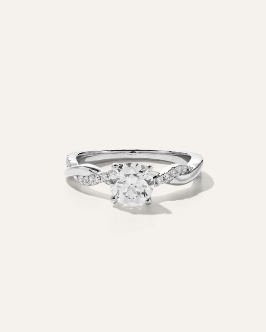 Quince Natural Lab Grown Diamond Round Twisted Engagement Ring
