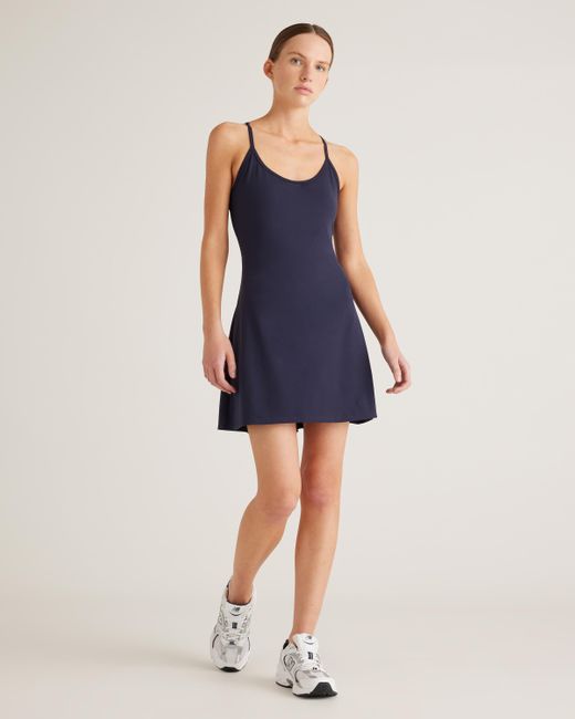 Quince Blue Ultra-Form Active Dress, Nylon/Spandex