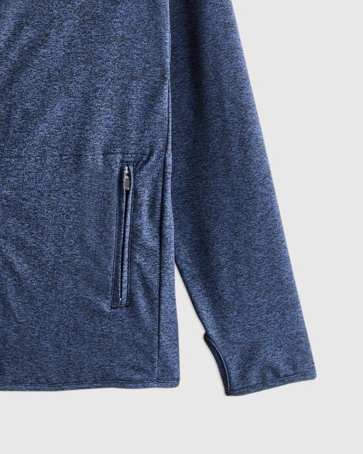 Quince Blue Flowknit Full Zip Hoodie, Recycled Polyester