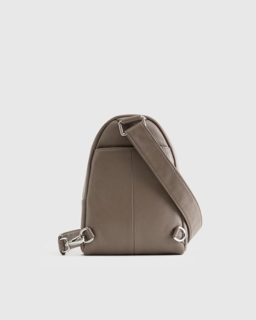 Quince Brown Italian Leather Sling Pack