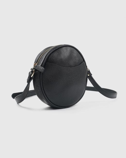 Quince Italian Leather Circle Crossbody Bag in Black Lyst