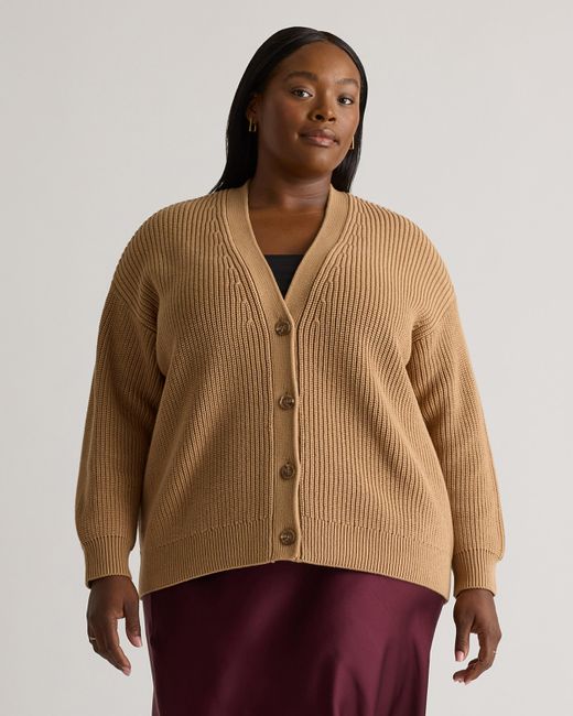 Camel boyfriend cardigan sale