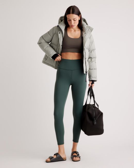 Quince Gray Responsible Down Cropped Puffer Jacket, Recycled Polyester