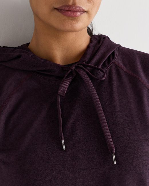 Quince Purple Flowknit Pullover Hoodie, Recycled Polyester