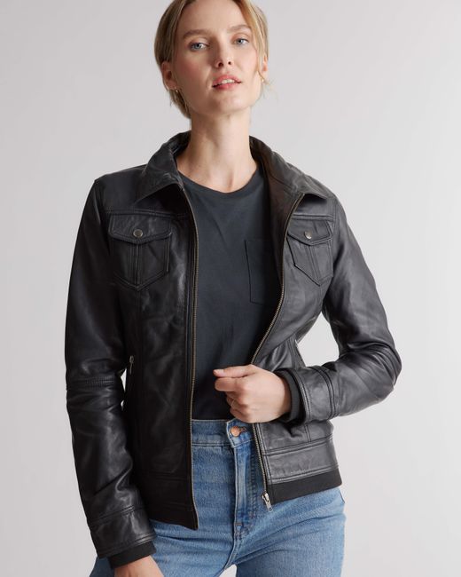 Quince Jacket With Hood in Black Lyst