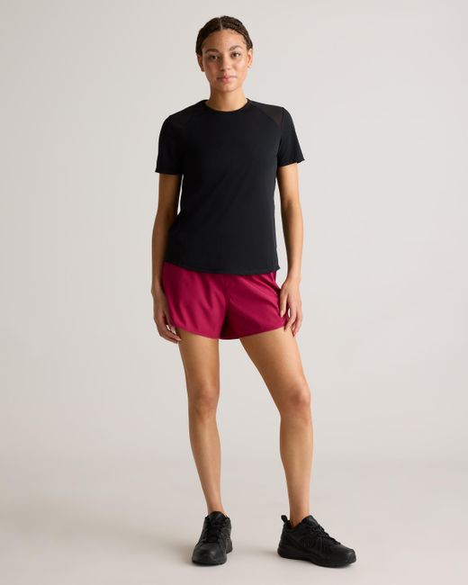 Quince Black Essential Run Tee, Nylon/Spandex