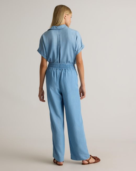Quince Blue Pull-On Tencel Chambray Pants