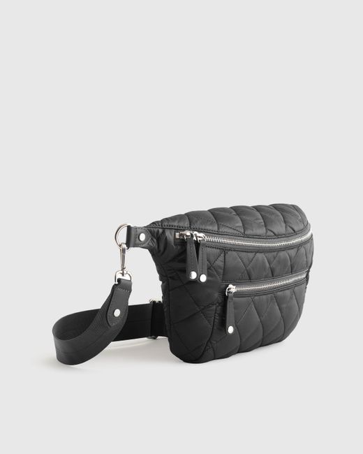 Quince Black Transit Quilted Sling Bag, Nylon