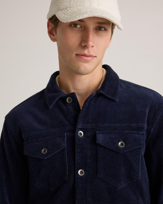 Quince Blue Organic Stretch Corduroy Trucker Jacket, Organic Cotton for men