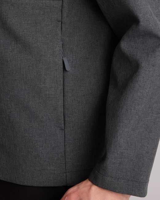 Quince Gray Softshell Fleece-Lined Full-Zip Jacket, Recycled Polyester for men