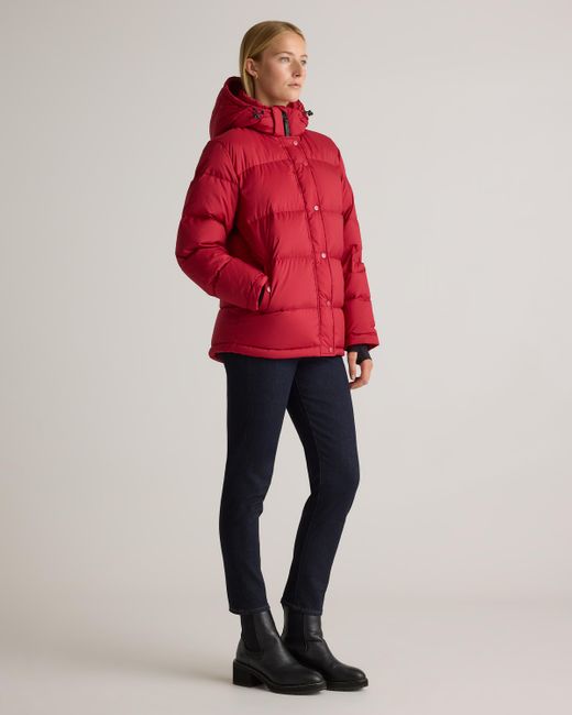Quince Red Responsible Down Puffer Jacket, Recycled Polyester