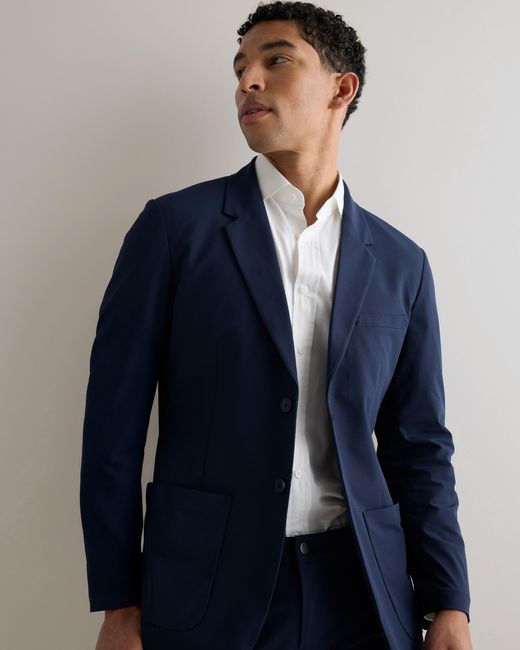 Quince Blue Performance Stretch Technical Blazer, Recycled Polyester for men