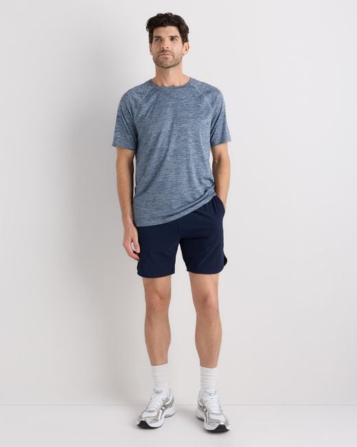 Quince Blue Mesh Performance Training Tee, Recycled Polyester for men