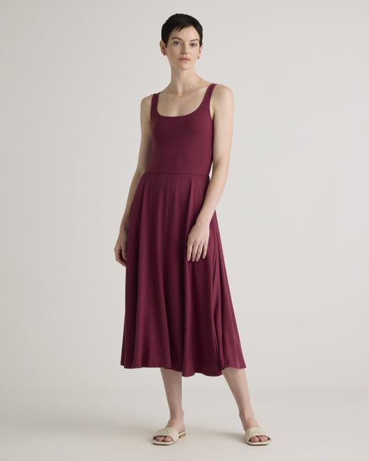 slim fit dress slacks Capri Divine Jersey Flared Dress main image 1
