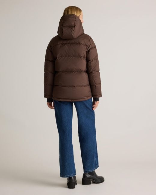 Quince Brown Responsible Down Puffer Jacket, Recycled Polyester