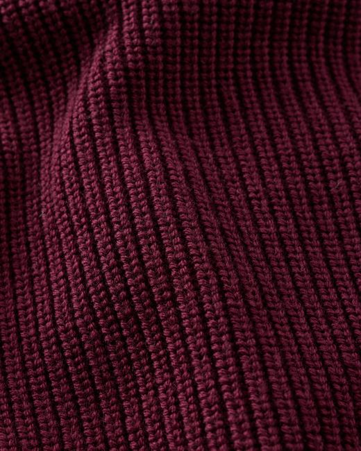 Quince Red Australian Merino Wool Half Zip Sweater