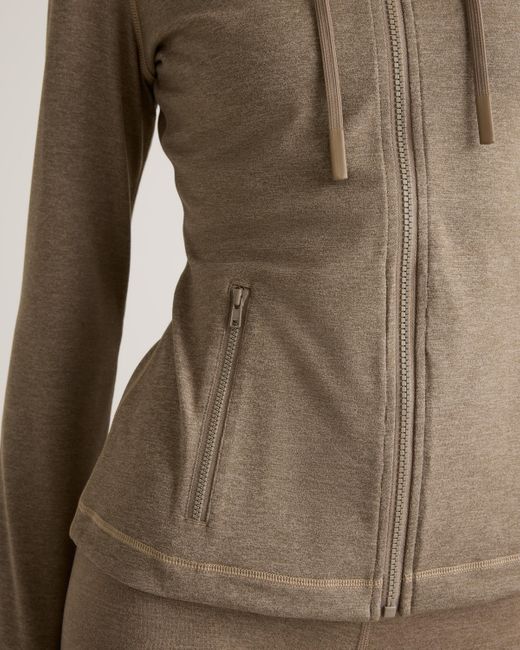 Quince Natural Ultra-Soft Slim Fit Hooded Jacket, Polyester