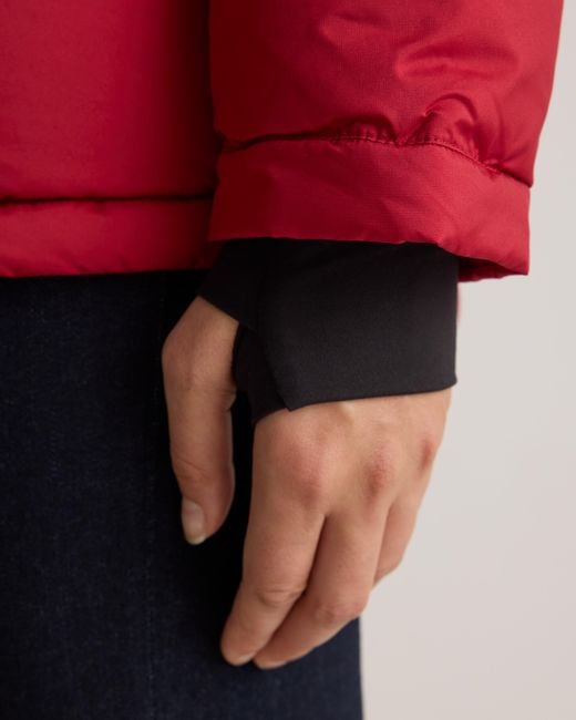 Quince Red Responsible Down Puffer Jacket, Recycled Polyester
