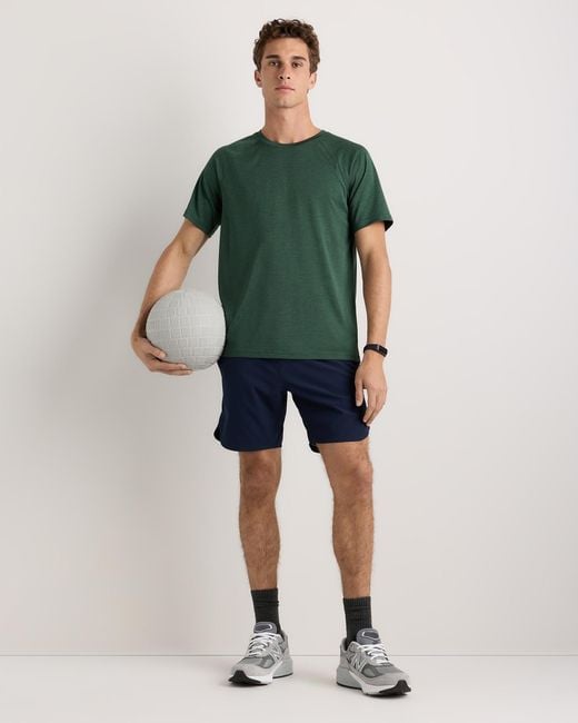Quince Green Mesh Performance Training Tee, Recycled Polyester for men