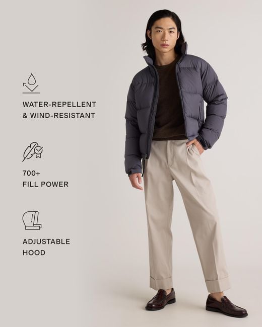 Quince Gray Responsible Down Puffer Jacket, Recycled Polyester for men