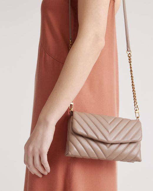 Quince Brown Italian Leather Quilted Wallet Crossbody