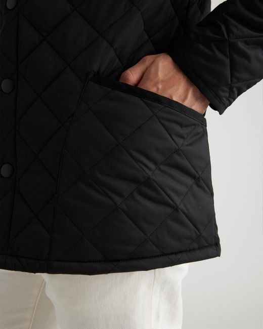 Quince Black Featherless Quilted Jacket, Nylon for men