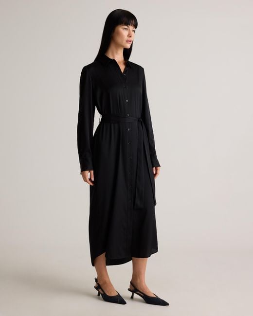 quince shirt dress 100% Silk Twill Utility in Forest Green Discover the timeless elegance of our Womens 100% European Linen Shirt Dress in White Quince Women's Washable Stretch Silk